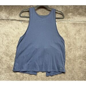 Victoria Sport Womens Tank Top Large Blue Relaxed Athleisure Workout Activewear